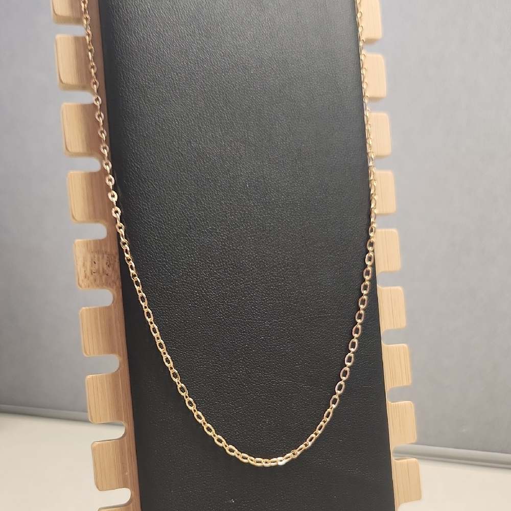 Pretty Bird Jewelry Rose Gold Plated Chain Link Necklace, Larger Links